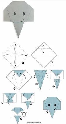 Схемы оригами из бумаги для начинающих.