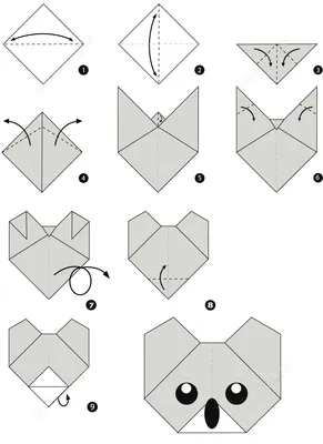 Животные из бумаги оригами. Пошаговые инструкции + 800 фото | Уроки оригами,  Оригами, Поделки