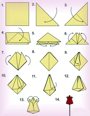 Оригами тюльпан из бумаги своими руками: поэтапно и подробно – УЮТ В ДОМЕ |  Поделки, Оригами, Оригами цветы