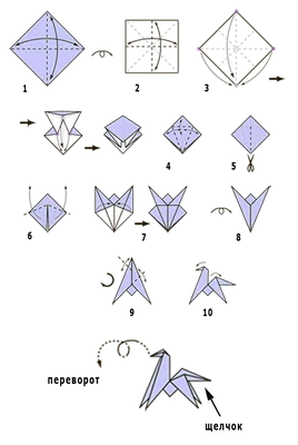 Схемы простых оригами для вас и вашего ребенка