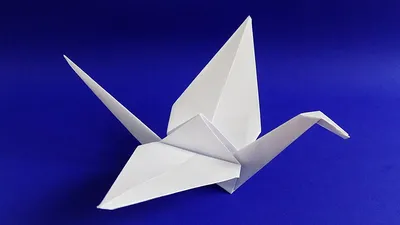 Origami Crane out of paper - YouTube