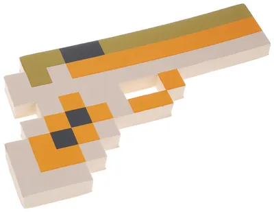 Купить огнестрельное игрушечное оружие Minecraft Пистолет Пиксельный 81132  Оранжевый, цены на Мегамаркет | Артикул: 100024187650