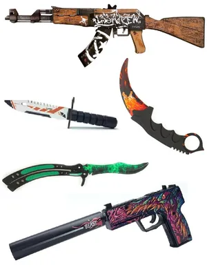 Набор игрушечного оружия из дерева CS GO КС ГО Woodknife 17467345 купить в  интернет-магазине Wildberries