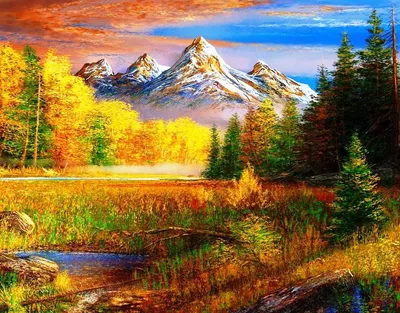 Купить картину художника Николая Карахана "Осень в горах"