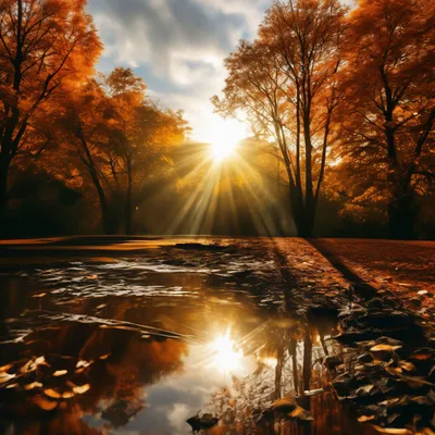 Картины Деревья "Осеннее солнце" - арт 009011029 | Купить в  интернет-магазине Фото в дом - Фото в дом