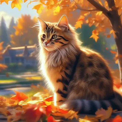 Осенние коты скучают по летнему …» — создано в Шедевруме