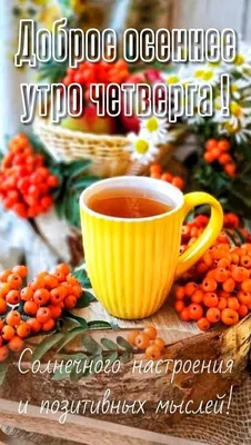 Открытка Доброе осеннее утро Четверга!