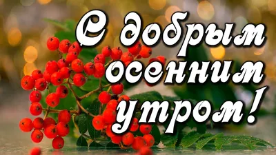 Доброе утро (осенние) - хорошие картинки с надписями.