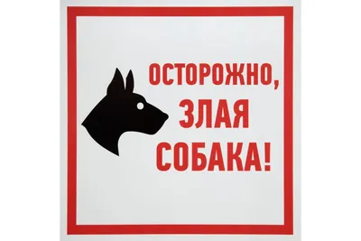 Купить табличку «Осторожно, злая собака» за ✓ 100 руб.