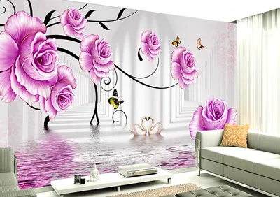 3D фотообои цветы на стену от производителя в гостиную зал спальню обои  (ID#1500981843), цена: 350 ₴, купить на 
