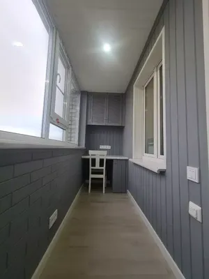 Внутренняя отделка балкона и установка мебели на Амирхана в Казани