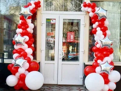 Открытие магазина | оформление шарами в Красноярске