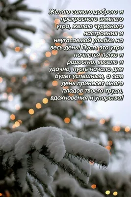 Картинки с надписью - Доброго зимнего утра и отличного настроения!.