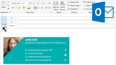 Как сделать подпись в Аутлуке