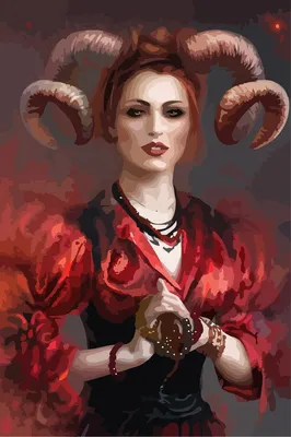 Портрет зодиака Овен | Aries art, Libra art, Zodiac art