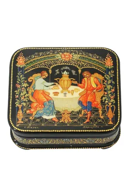 Vintage Russian Soviet USSR PALEKH PALEH Палех Papier Mache Lacquer Jewelry  Box | eBay