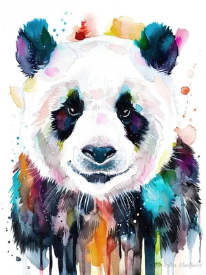 Stock Art Drawing of a Giant Panda - inkart