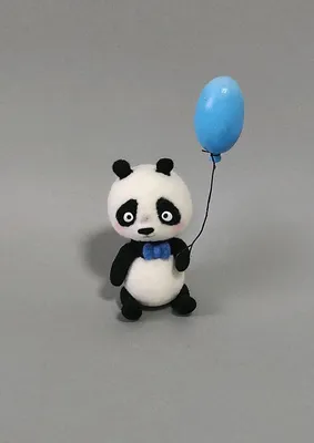 Панда – купить онлайн на Ярмарке Мастеров – SYQV2RU | Войлочная игрушка,  Сыктывкар