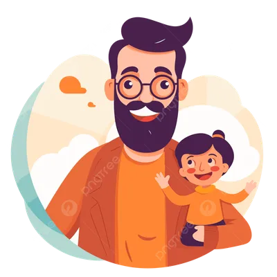 отец и его милая дочь векторная иллюстрация PNG , папа и дочь, отец и  ребенок, папа и ребенок иллюстрация PNG картинки и пнг рисунок для  бесплатной загрузки