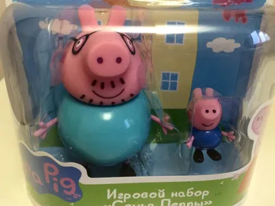 Игровые фигурки из мультфильма Peppa Pig, Набор фигурок Свинка Пеппа 4 шт,  Игрушка Поросёнок Джордж, Папа Свин (ID#1923440091), цена: 499 ₴, купить на  