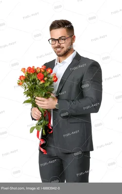 Мужчина с розами - 80 фото