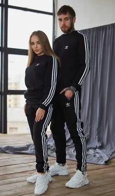 Унисекс Парный Спортивный Костюм Adidas Черный Адидас Для Парня И Девушки  Унісекс (ID#1884517807), цена: 450 ₴, купить на 