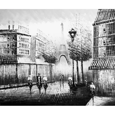 Черно белое фото Парижа - обои для рабочего стола, картинки, фото