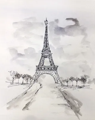 Рисунки Парижа карандашом для срисовки - 48 фото