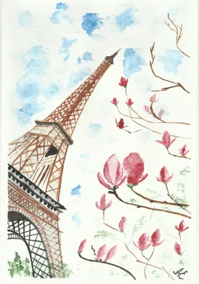 Нарисовать Париж, Эйфелеву башню / Draw Paris, the Eiffel tower - YouTube