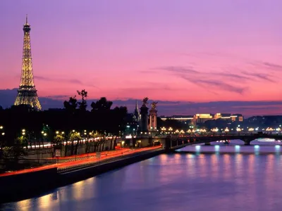 Фото Сакура возле Эйфелевой башни / Eiffel tower, Париж / Paris, Франция /  France
