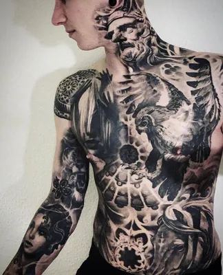 Full body tattoo Tattoo by Mark Wosgerau | Татуированные парни, Татуировки  рукава, Крутые татуировки