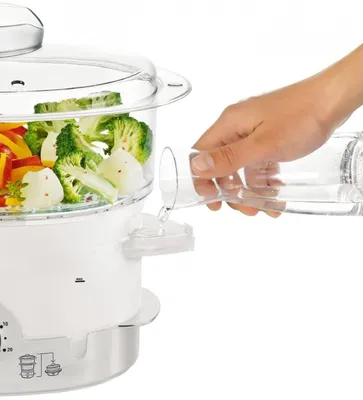 Tefal Convenient, 980 Вт, черный - Пароварка, VC1401 | Euronics