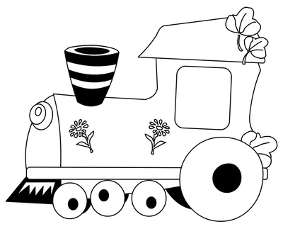 Рисунок паровозика с вагонами для детей - фото и картинки 