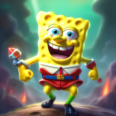 Патрик звезда супергерой из SpongeBob…» — создано в Шедевруме