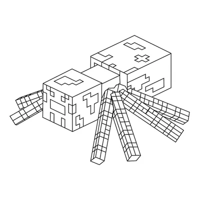 Паук из Майнкрафта» — создано в Шедевруме