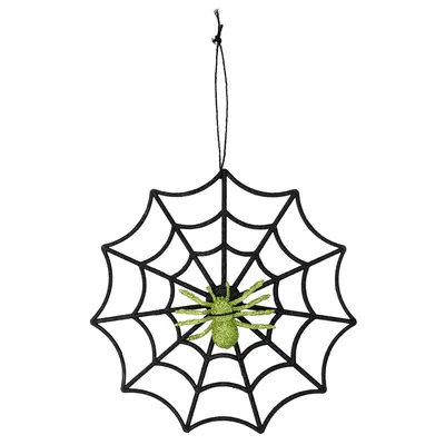 Подвесное украшение Паутина с пауком 30 см|