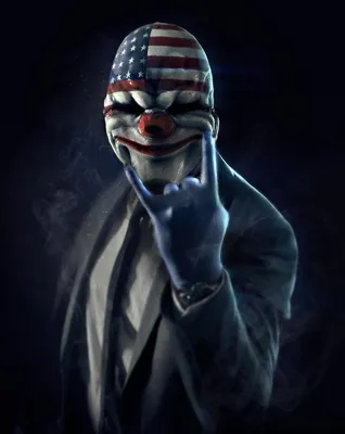 Обои для рабочего стола Payday 2 Винтовки Автоматы Игры Маски