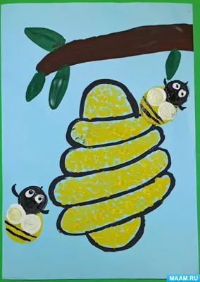 Как нарисовать улей и пчел гуашью поэтапно для детей дошкольного возраста  (14 фото). Воспитателям детских садов, школьным учителям и педагогам -  Маам.ру