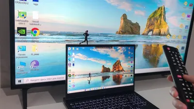 Как подключить ноутбук к телевизору через Wi-Fi Windows 10.Как передать  изображение с ноутбука - YouTube