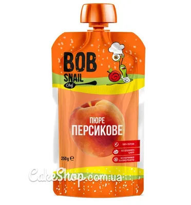 ⋗ Пюре персика без сахара Bob Snail, 250 г купить в Украине ➛  