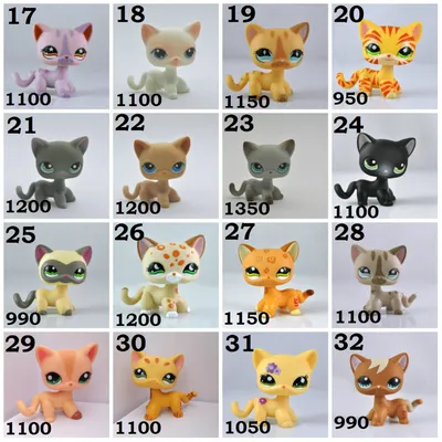 Littlest pet shop Кошка-стоячка рыжая тигровая в полоску Киев, Одесса,  интернет-магазин в Украине