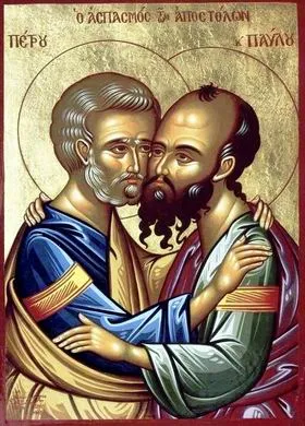 Икона апостолов Петра и Павла - Иконописная Мастерская Радонежъ