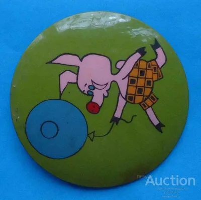 Ватная елочная ирушка Пятачок с шариком из коллекции "Винни-Пух"