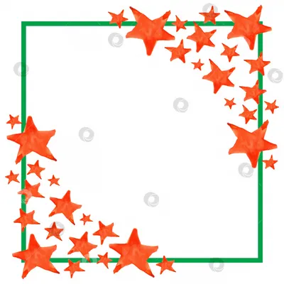 Акварельный фон шаблона рамки с символом пятиконечной звезды - Ozero -  российский фотосток