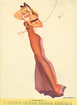 Curvy Pin-up by George Petty