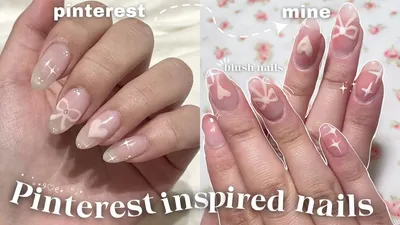 tried to recreate a pinterest valentine's design! I haven't done nail art  in years I've missed it. : r/Nails