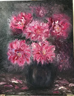 Картина по номерам Пионы на черном фоне / Peonies on a black backgrounds  холст на подрамнике 40*60 - купить с доставкой по выгодным ценам в  интернет-магазине OZON (663082817)