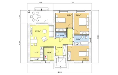 3d планировка дома в скетчевой подаче в стиле 2D, 3D, Скетчи на