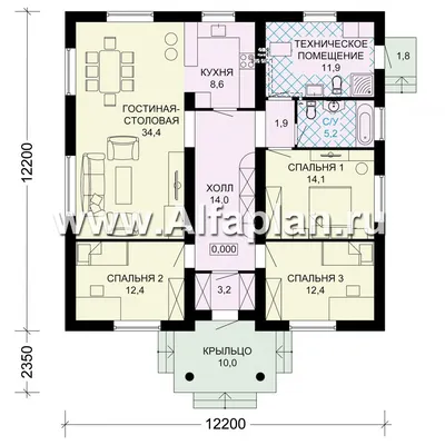 Каркасный дом Шалаш - Проект дома 8,0х 8,95