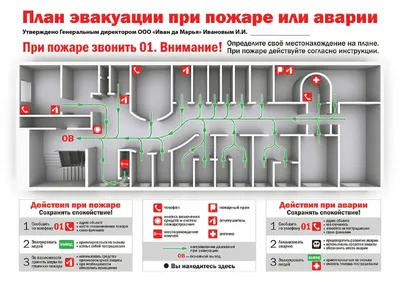 План эвакуации при пожаре: разработка и изготовление